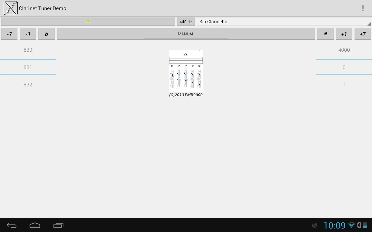 Clarinet Tuner Demo | Indus Appstore | Screenshot