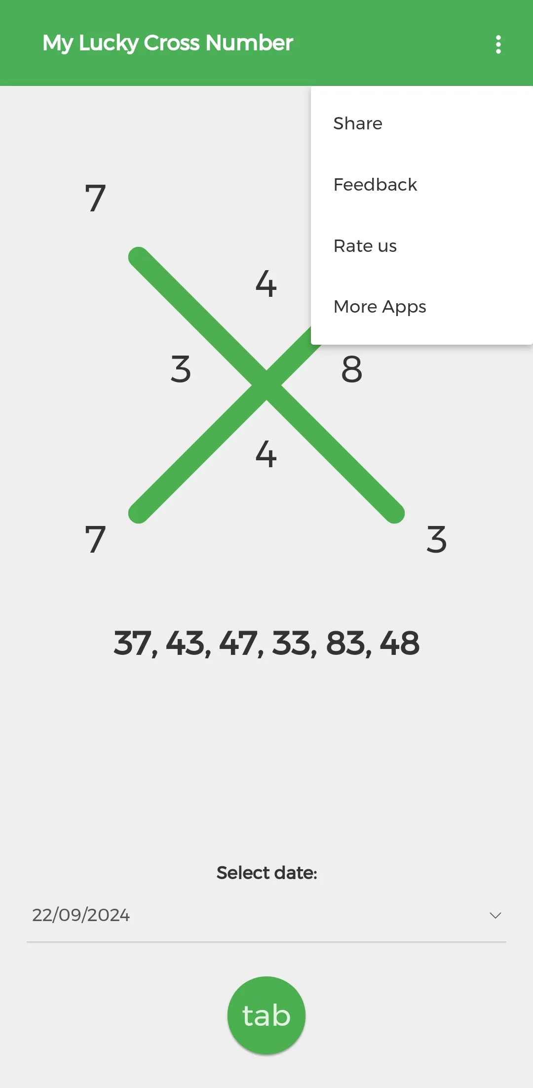 My Lucky Cross Number | Indus Appstore | Screenshot