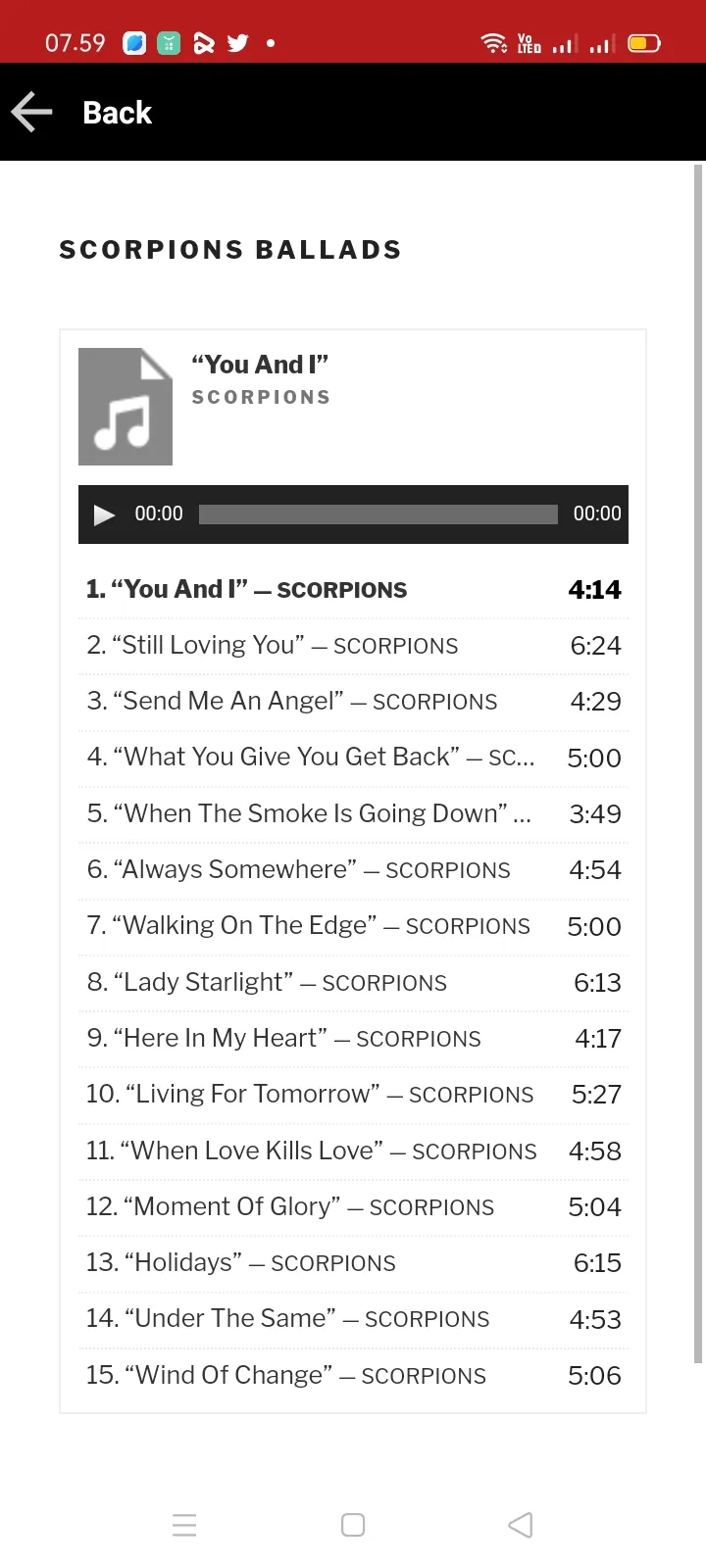 Mp3 Scorpion songs | Indus Appstore | Screenshot