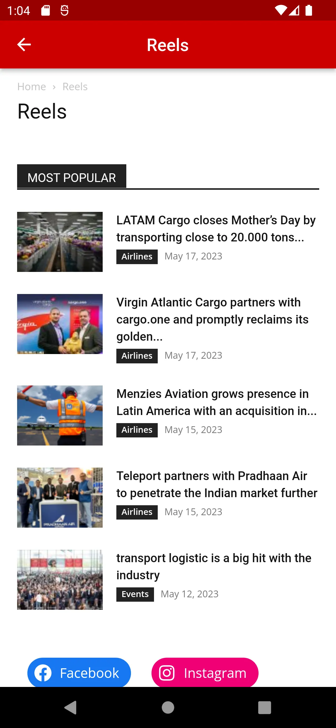 Cargo Newswire | Indus Appstore | Screenshot