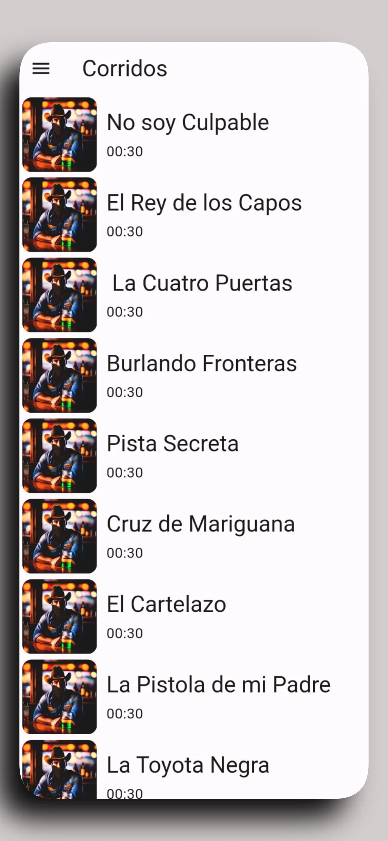 Classic Corridos Ringtones | Indus Appstore | Screenshot