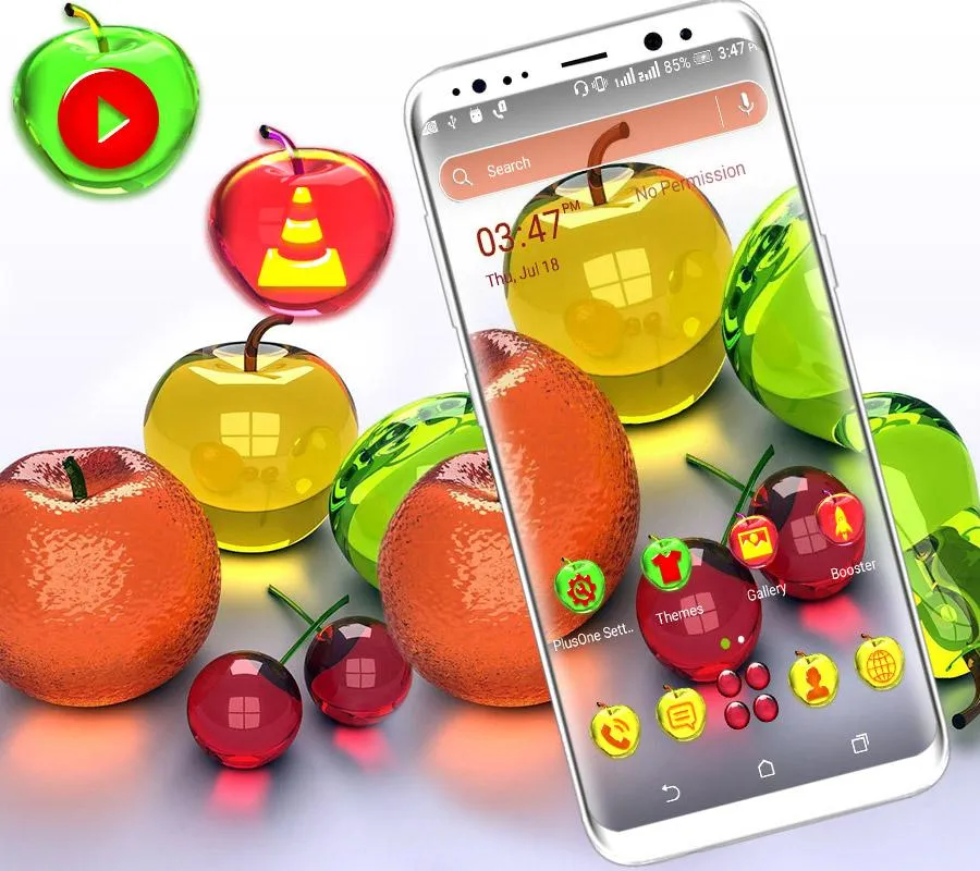 Crystal Fruits Launcher Theme | Indus Appstore | Screenshot