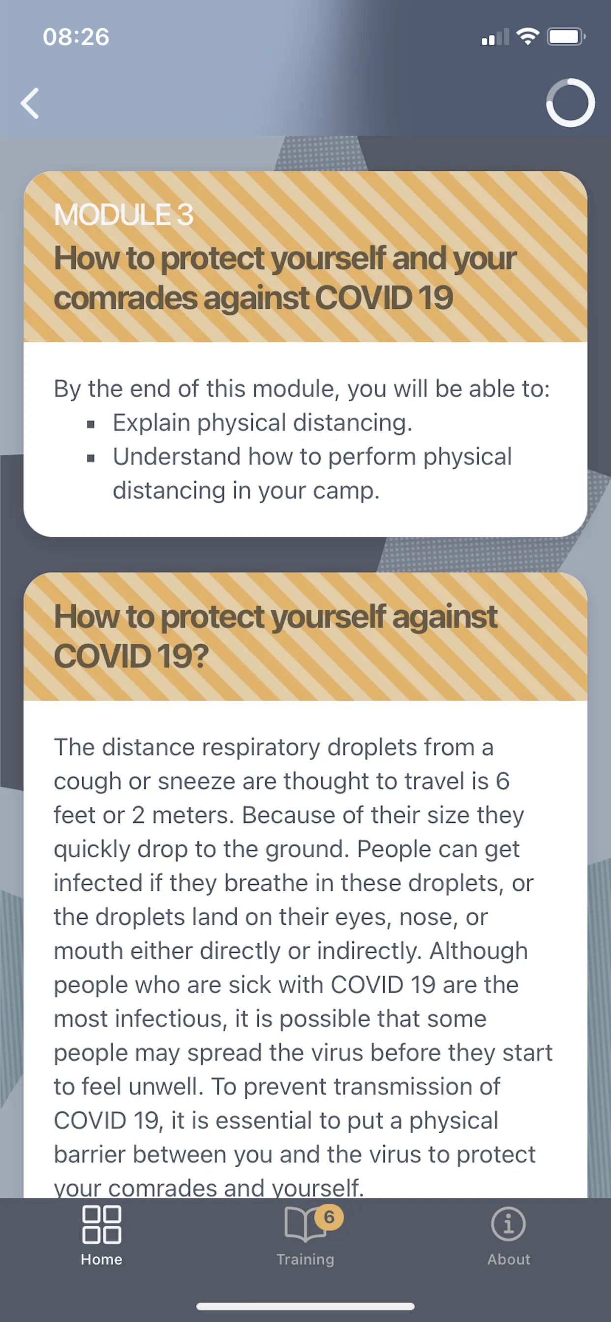 UNCOVID-19 e-learning | Indus Appstore | Screenshot