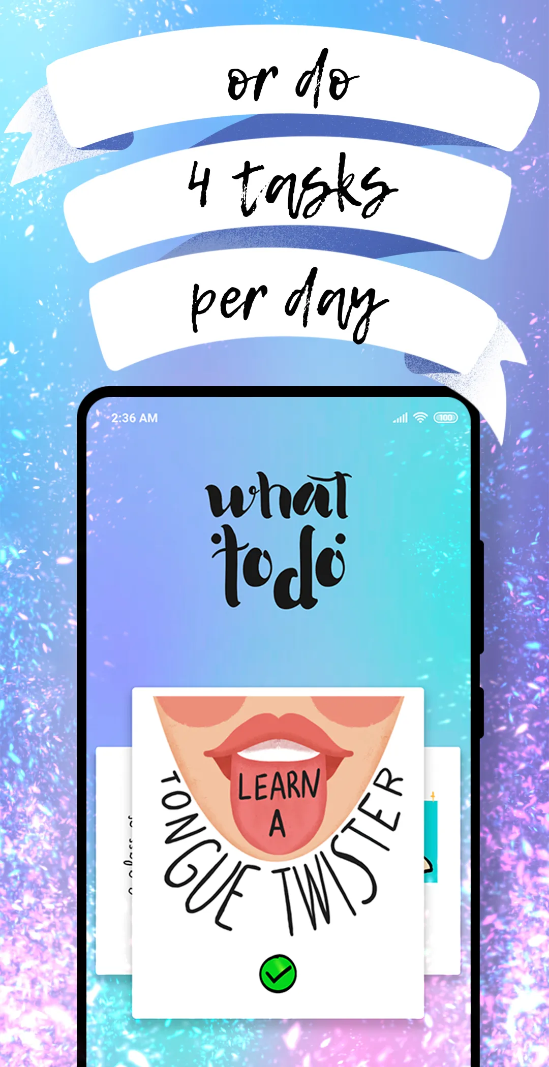 What To Do - daily good ideas | Indus Appstore | Screenshot