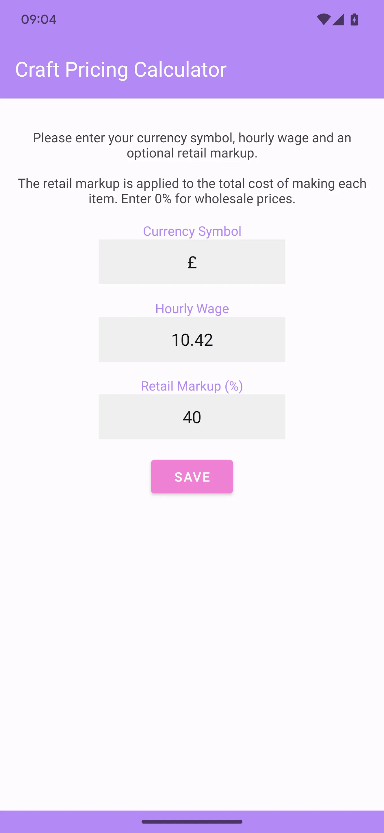 Craft Pricing Calculator | Indus Appstore | Screenshot