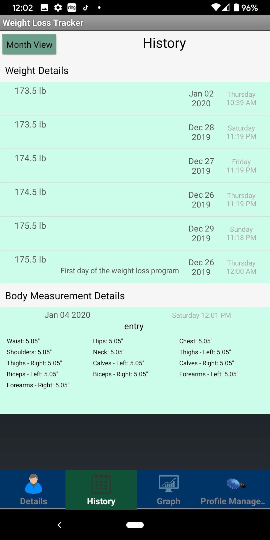 Weight loss tracker & BMI | Indus Appstore | Screenshot