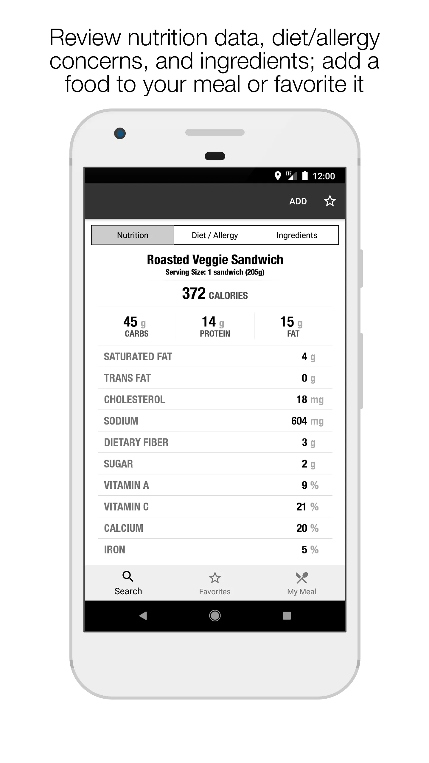 Nutrition - Univ. of Oregon | Indus Appstore | Screenshot