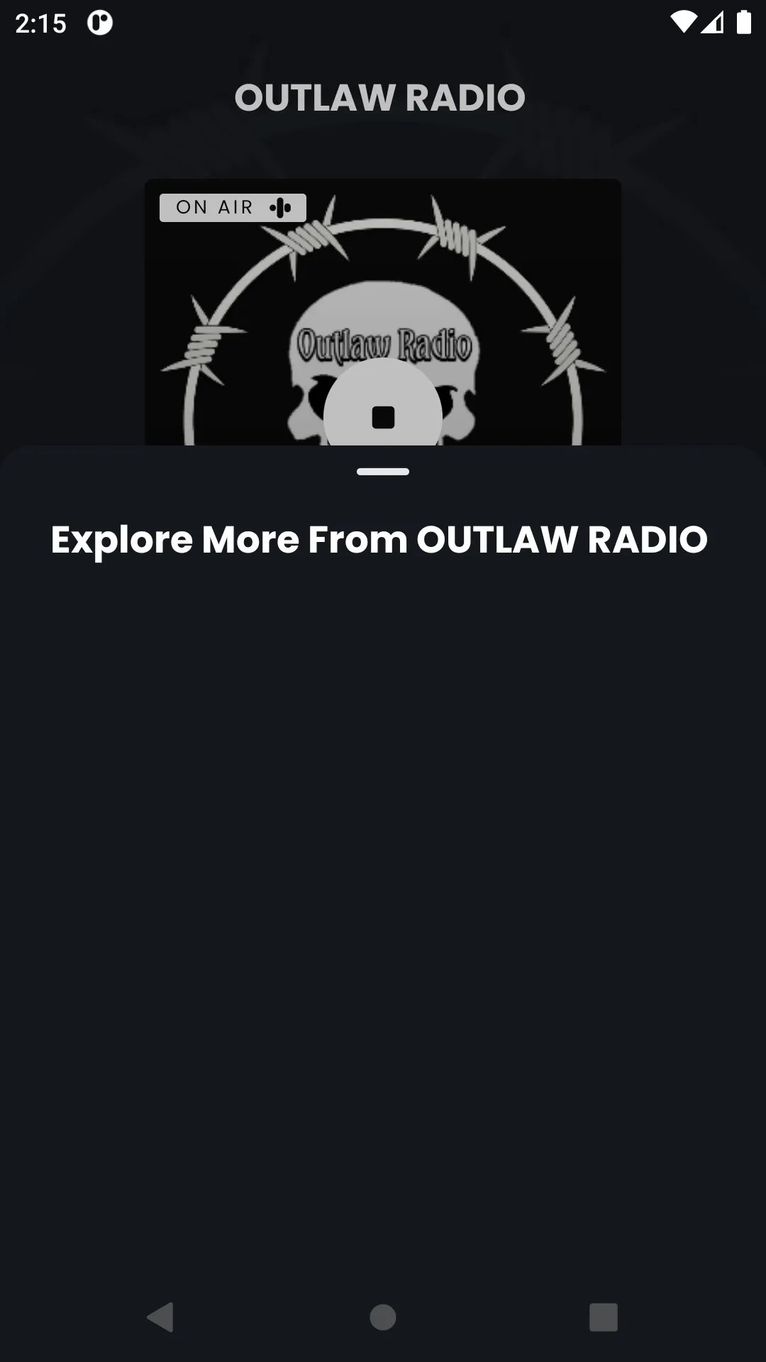 Outlaw Radio | Indus Appstore | Screenshot