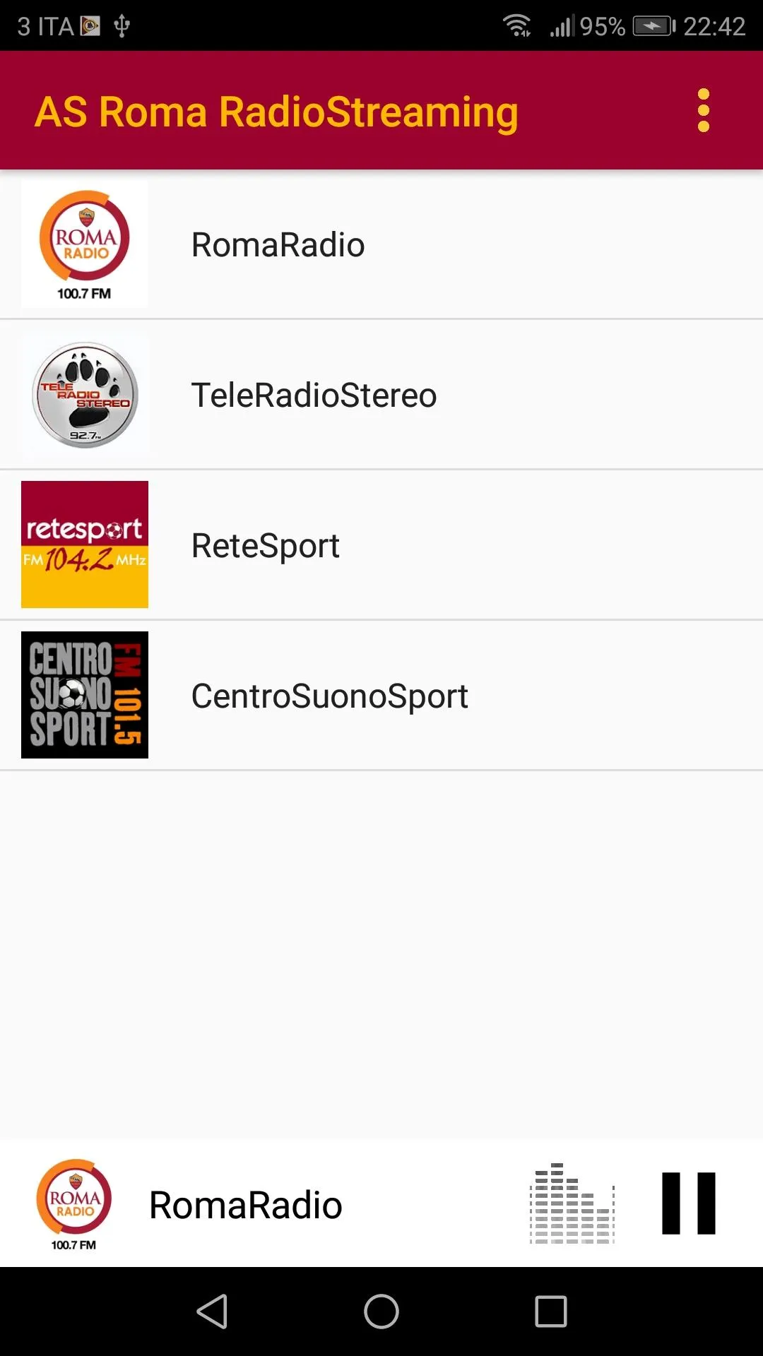 AS Roma RadioStreaming | Indus Appstore | Screenshot