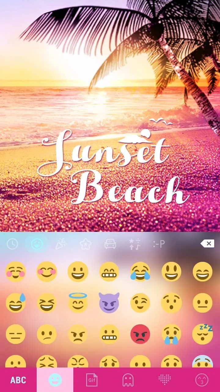 Sunsetbeach Keyboard Theme | Indus Appstore | Screenshot