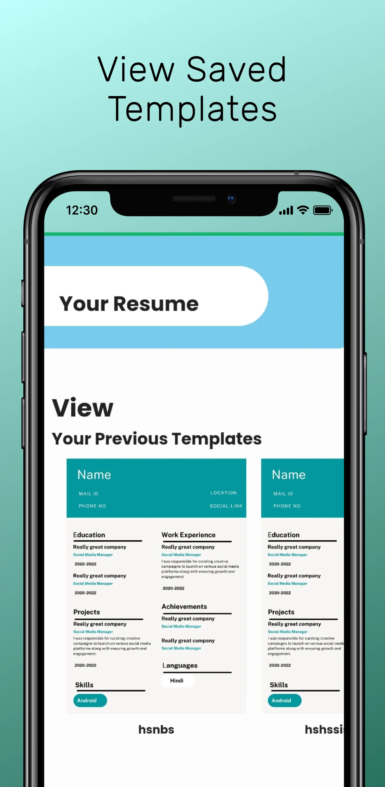 Instant Resume Maker | Indus Appstore | Screenshot