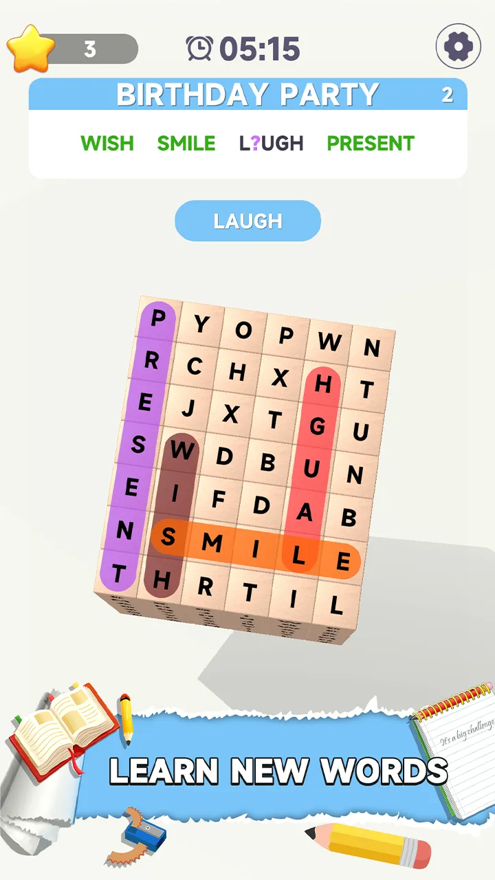 Word Search 3D Classic Puzzle | Indus Appstore | Screenshot