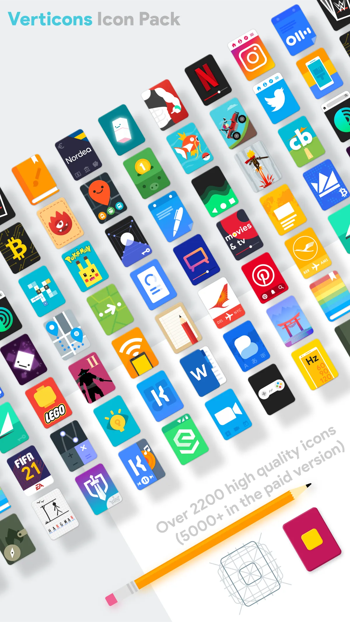 Verticons icon pack - Basic | Indus Appstore | Screenshot