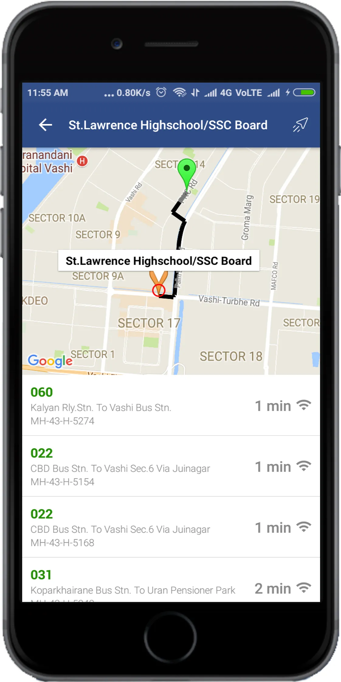 NMMT BusTracker | Indus Appstore | Screenshot