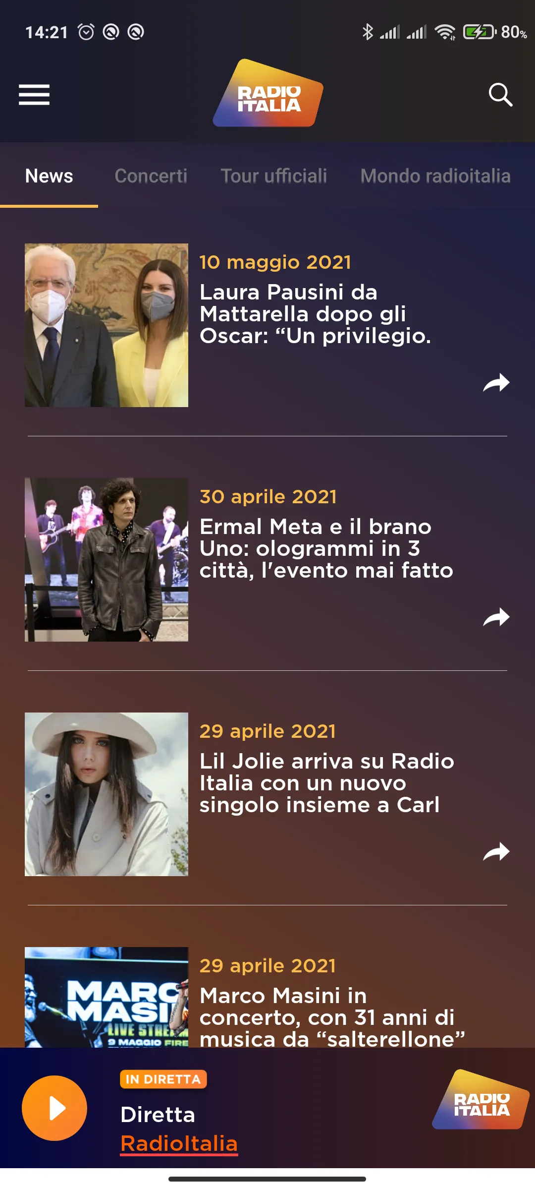 Radio Italia | Indus Appstore | Screenshot