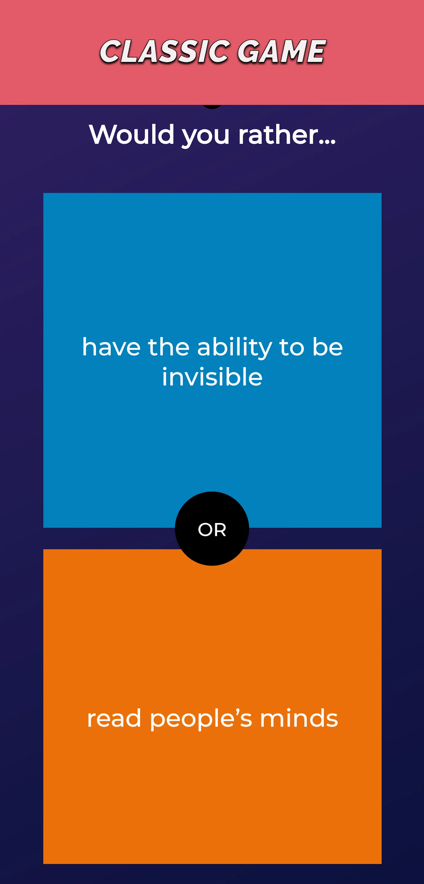 What Would You Choose? Rather | Indus Appstore | Screenshot