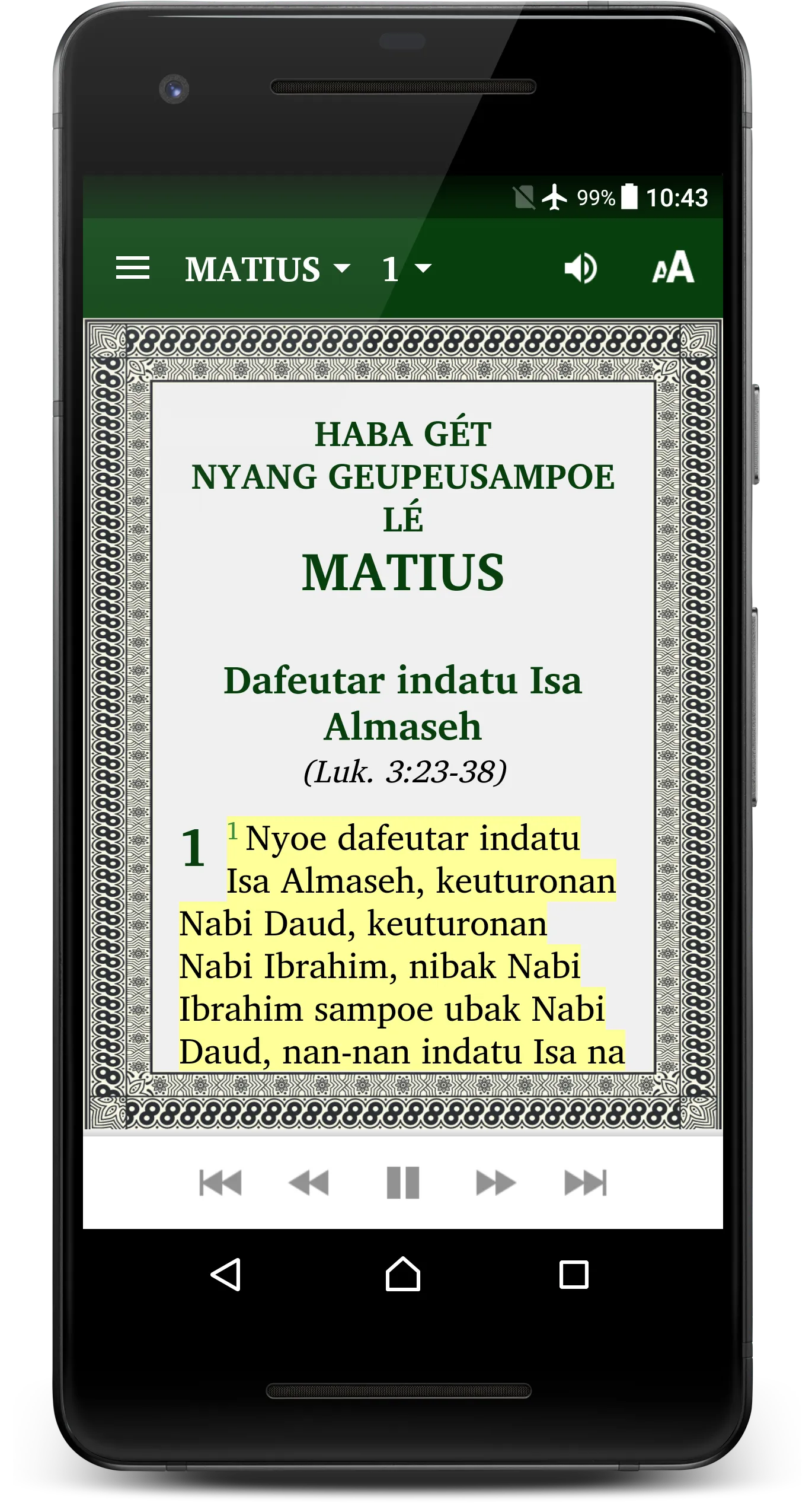 Alkitab, Haba Gét, Bahasa Acèh | Indus Appstore | Screenshot