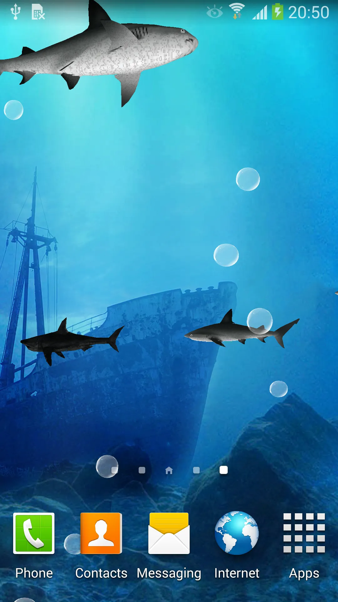 3D Sharks Live Wallpaper Lite | Indus Appstore | Screenshot