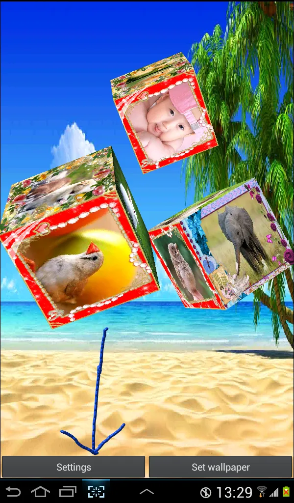 3D Photo Cube Live Wallpaper | Indus Appstore | Screenshot