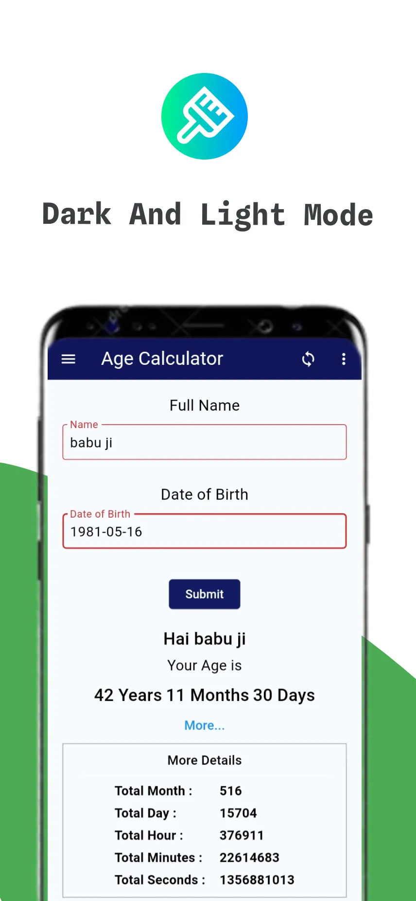 My Age Calculator | Indus Appstore | Screenshot