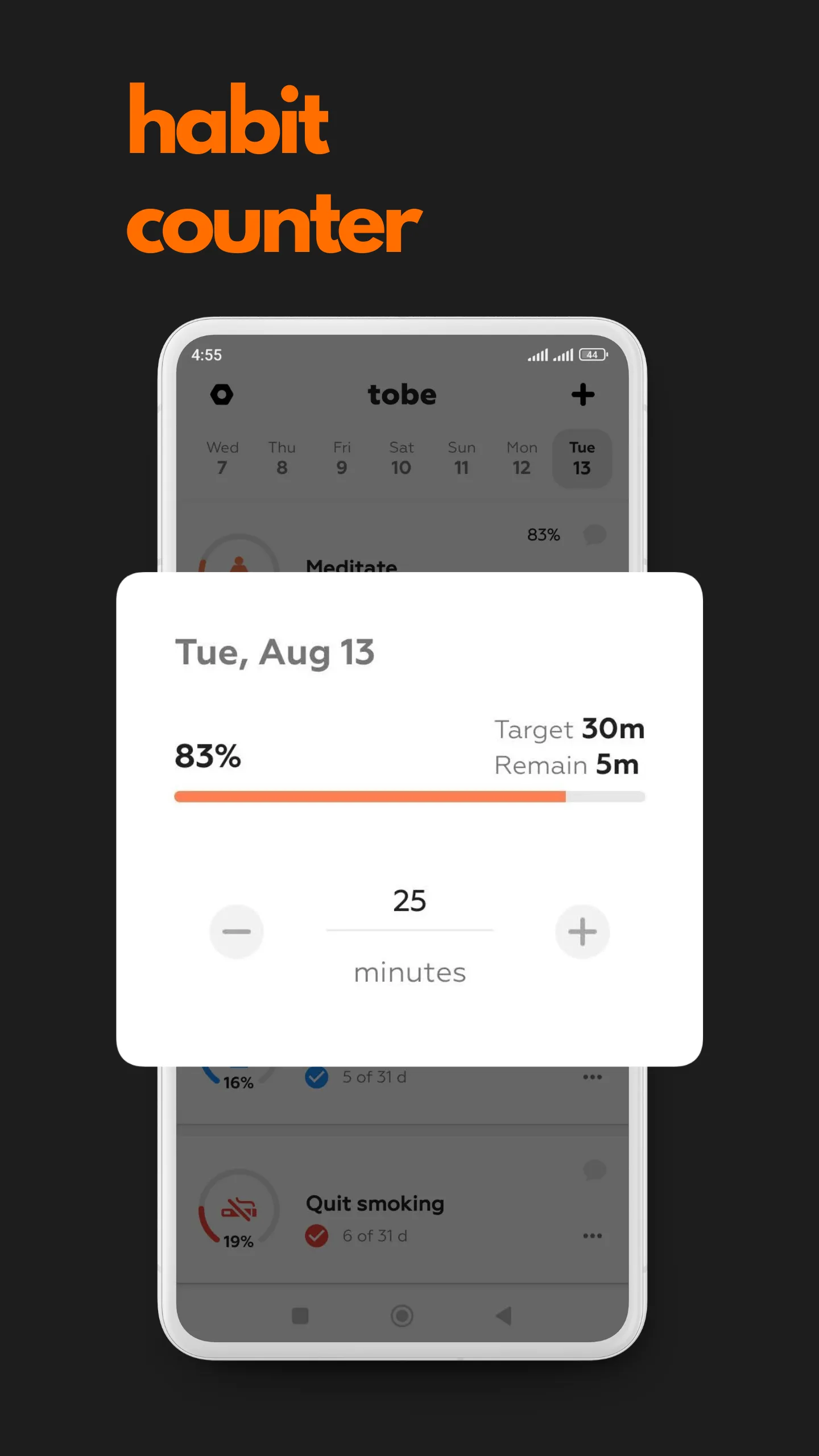 Tobe Habit Tracker | Indus Appstore | Screenshot