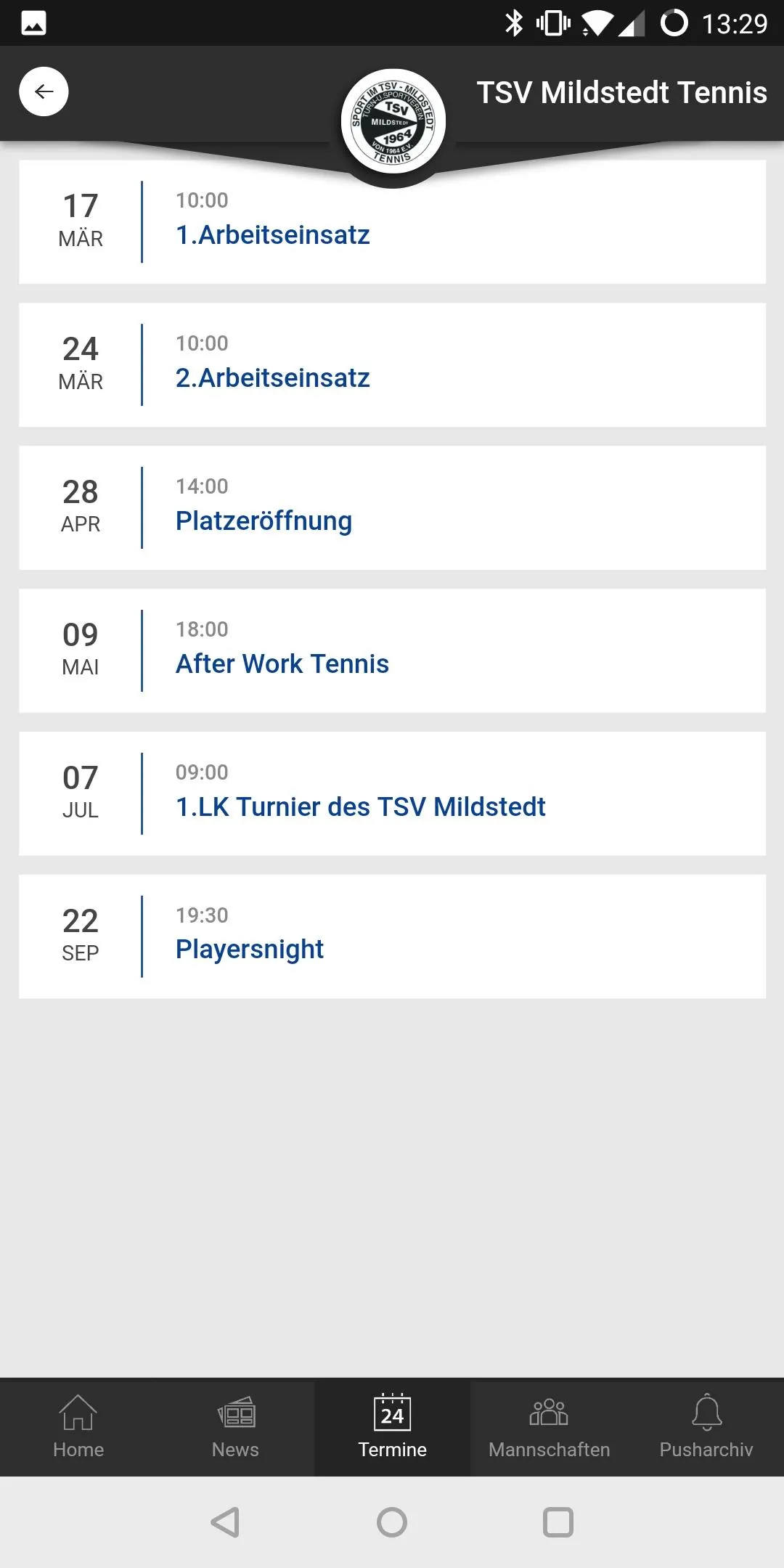 TSV Mildstedt Tennis | Indus Appstore | Screenshot