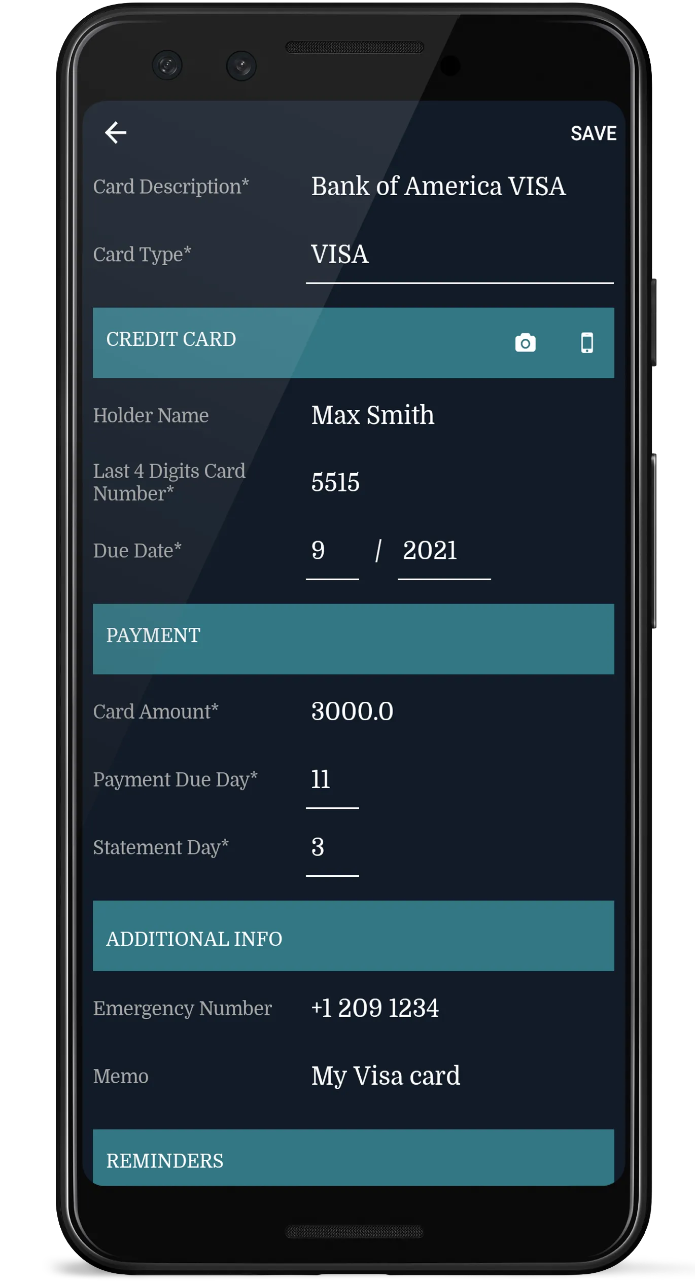 Credit Card Manager | Indus Appstore | Screenshot