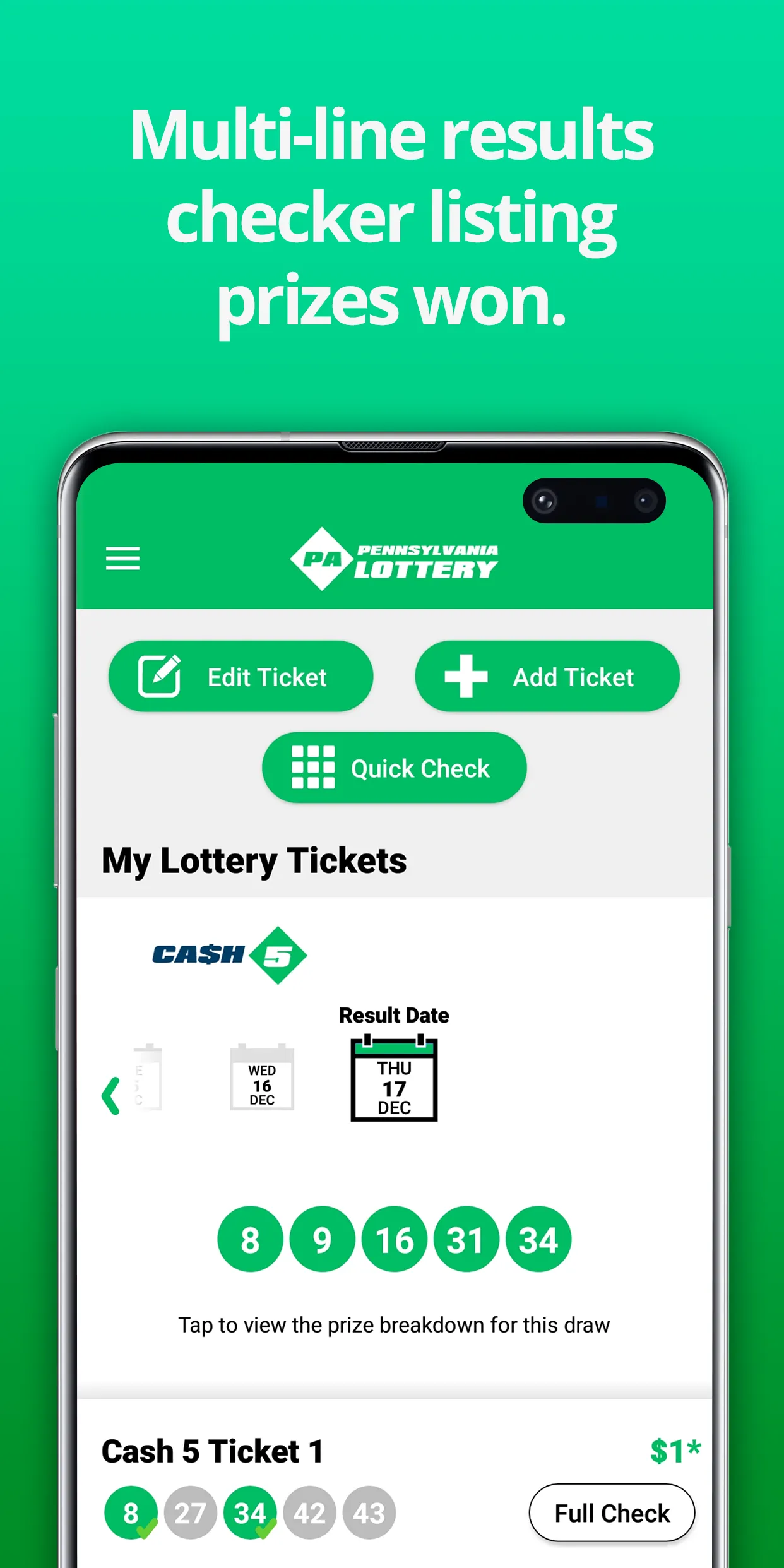 Pennsylvania Lottery Results | Indus Appstore | Screenshot