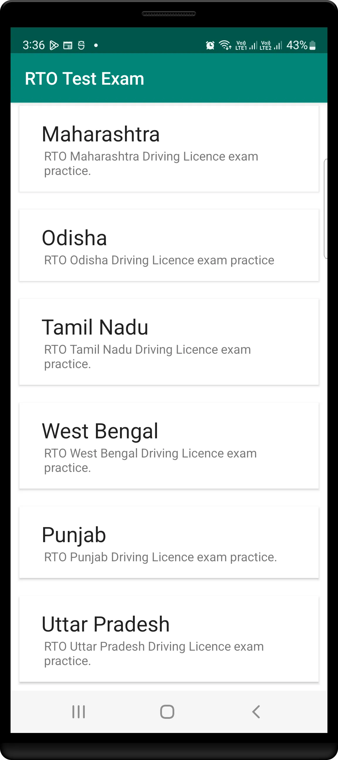 RTO Test Exam | Indus Appstore | Screenshot