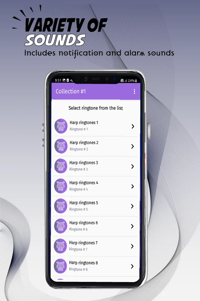 Harp sounds ringtones. | Indus Appstore | Screenshot