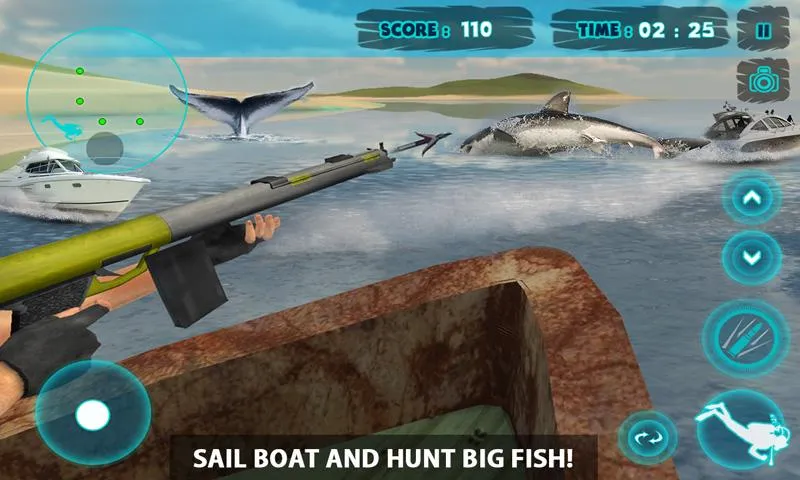 Shark Attack Spear Fishing 3D | Indus Appstore | Screenshot