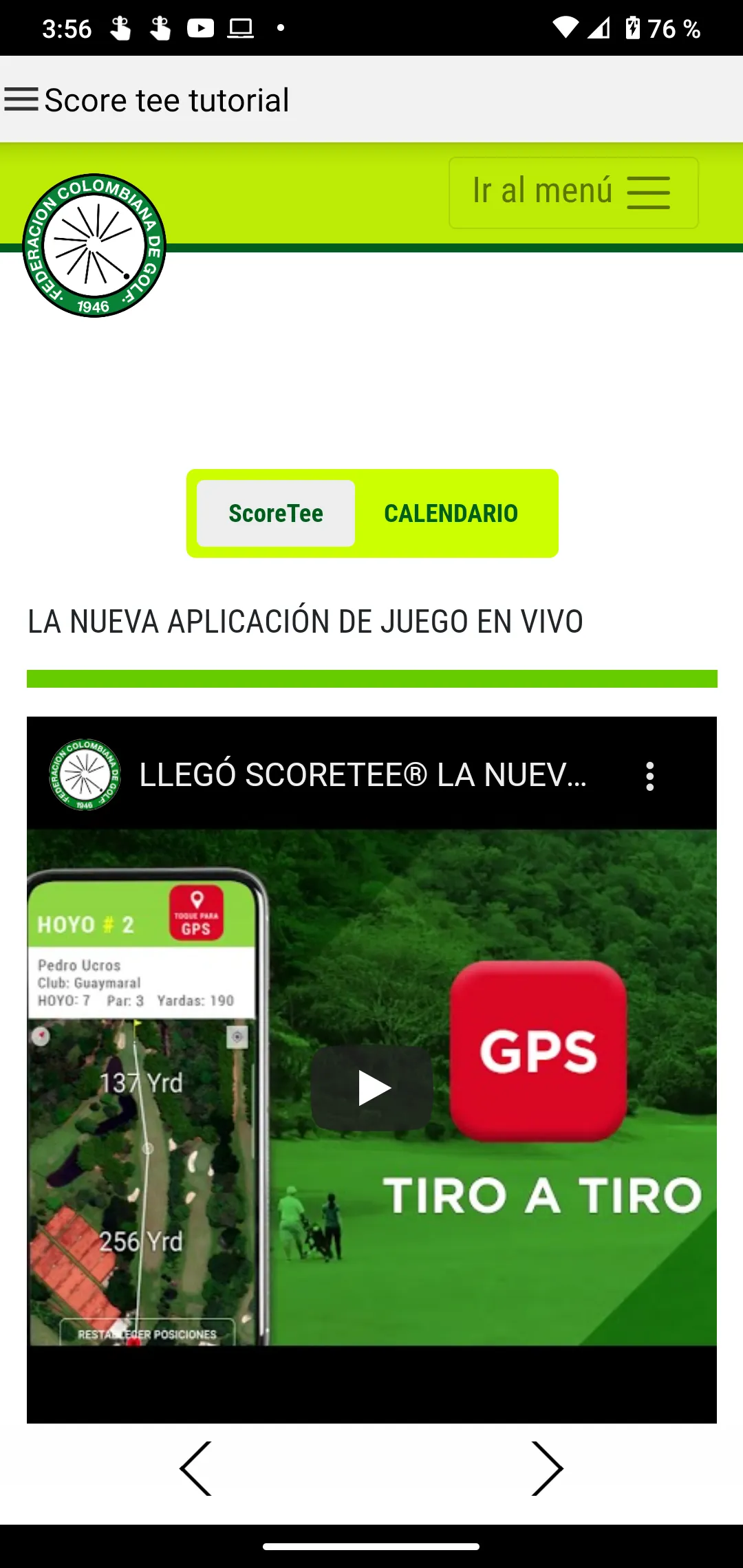 Fedegolf Total | Indus Appstore | Screenshot