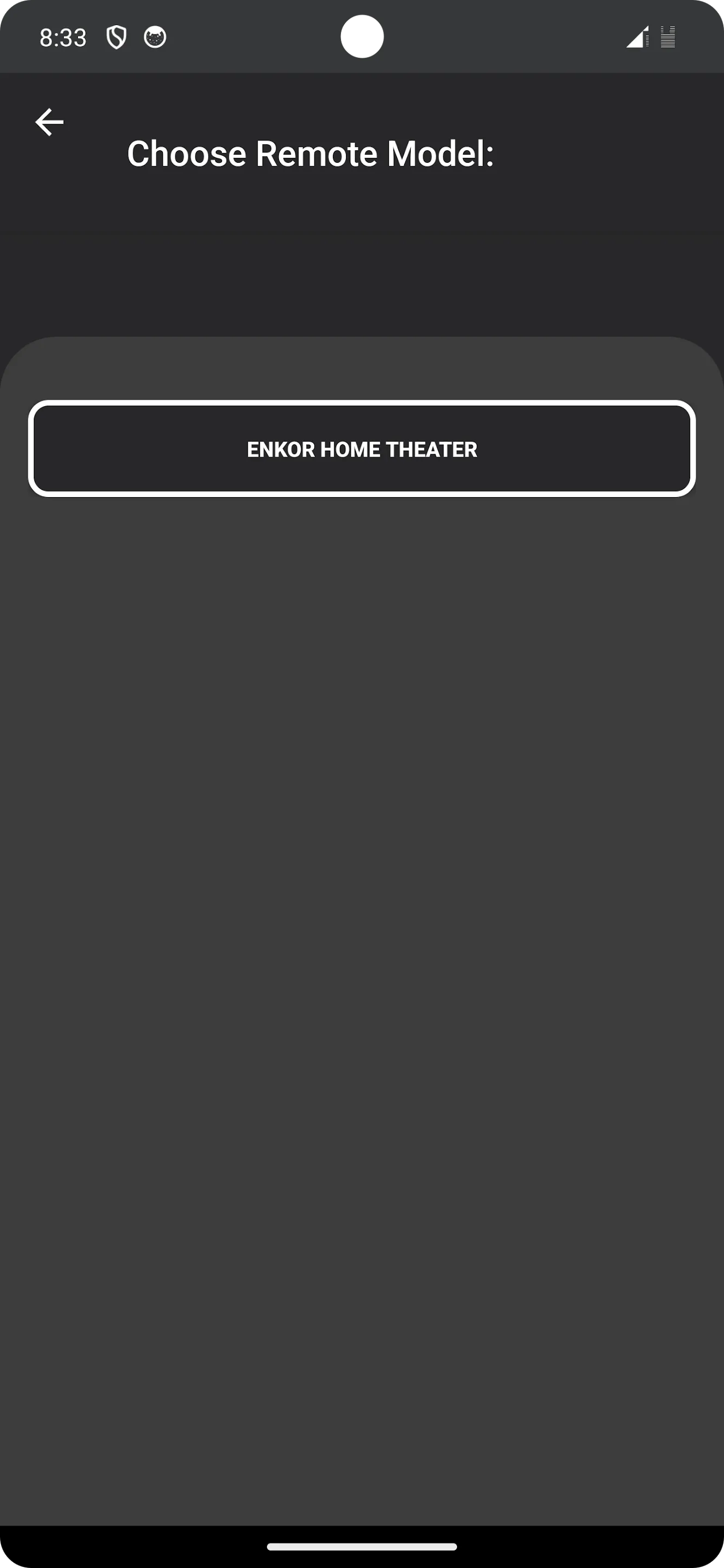 Enkor Home Theater Remote | Indus Appstore | Screenshot