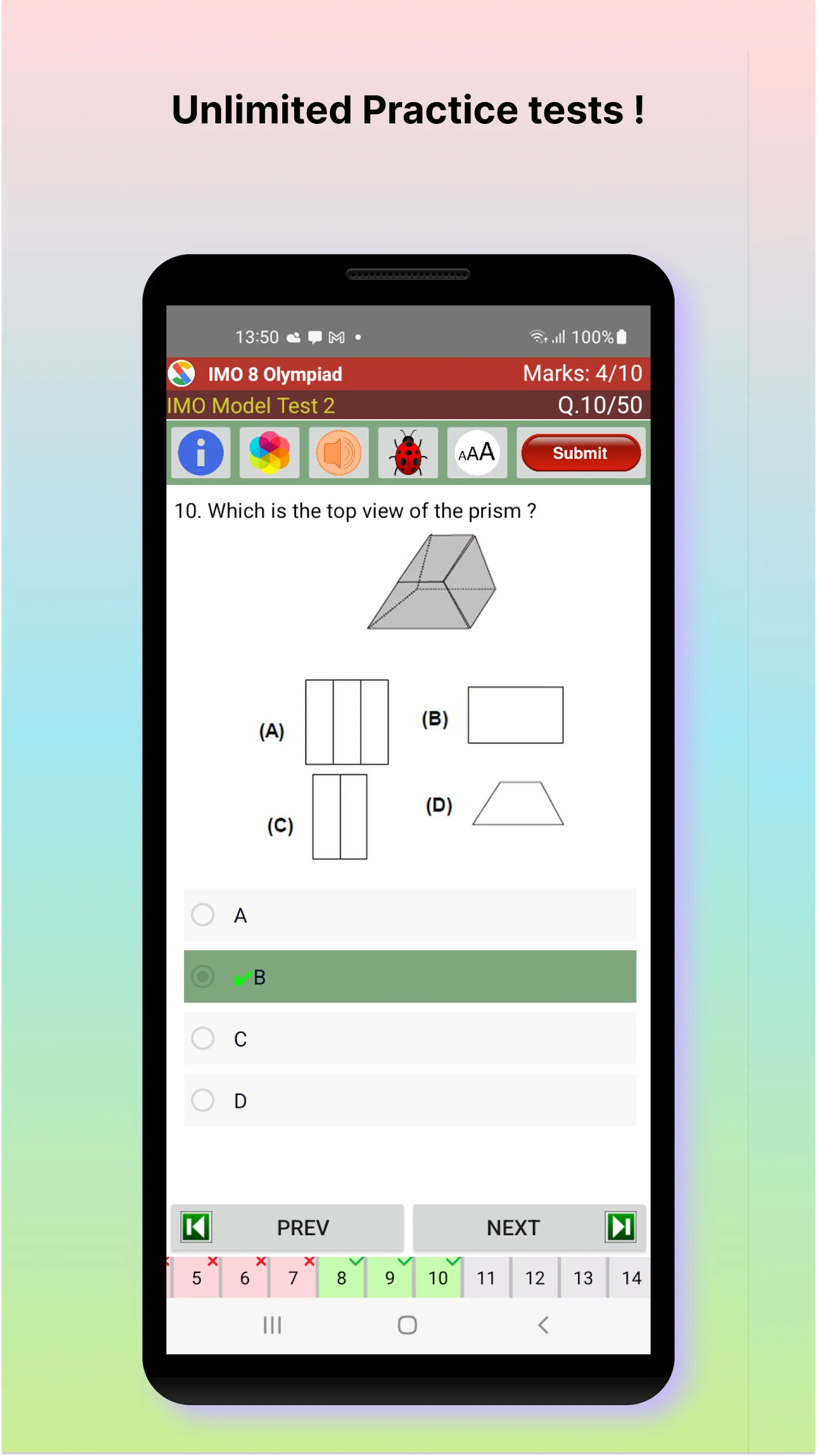 IMO 8 Maths Olympiad | Indus Appstore | Screenshot