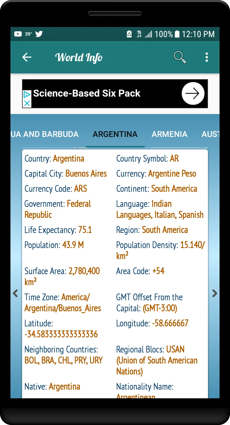 World Info | Indus Appstore | Screenshot