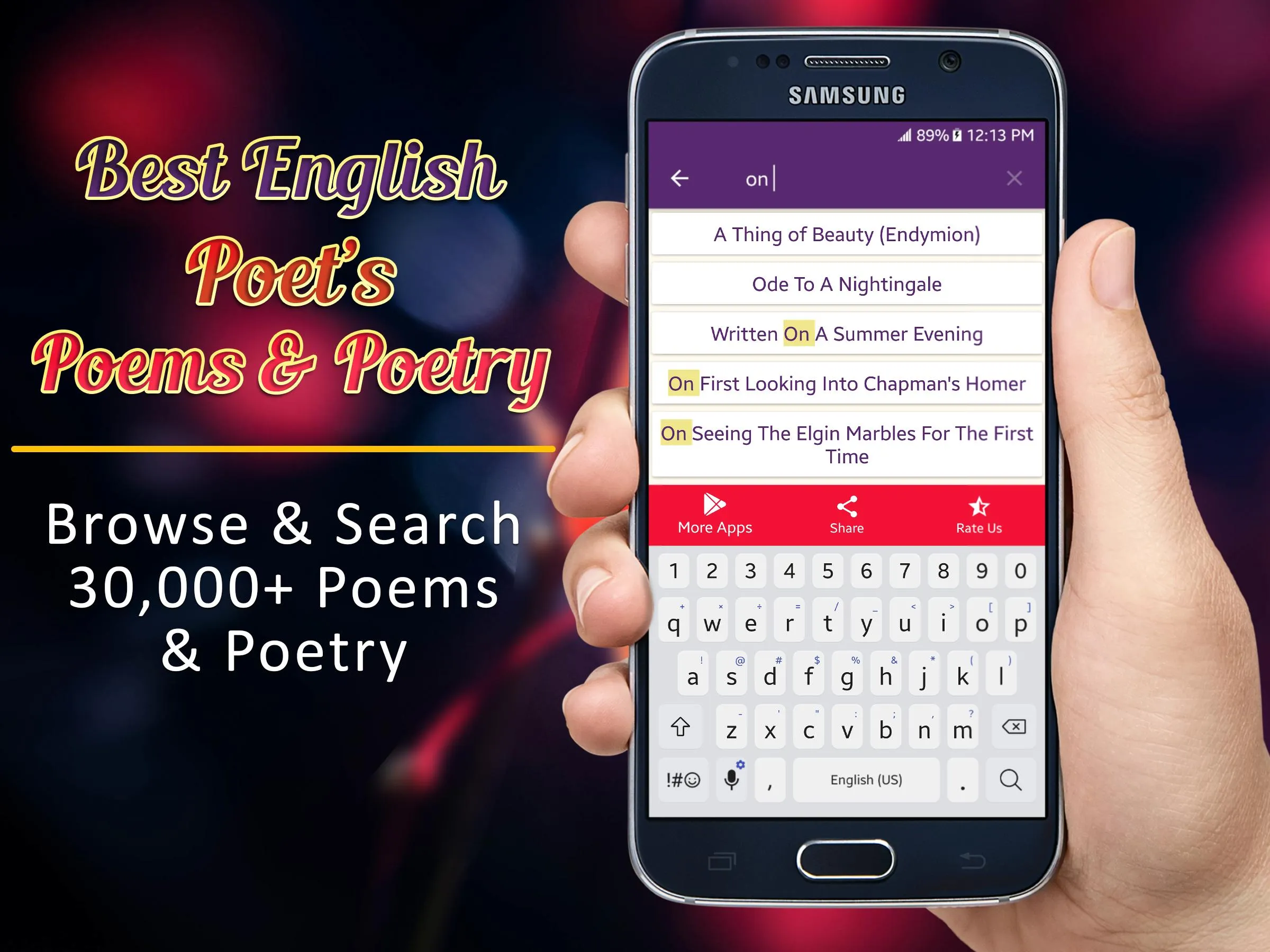 English Poems & Poetry | Indus Appstore | Screenshot