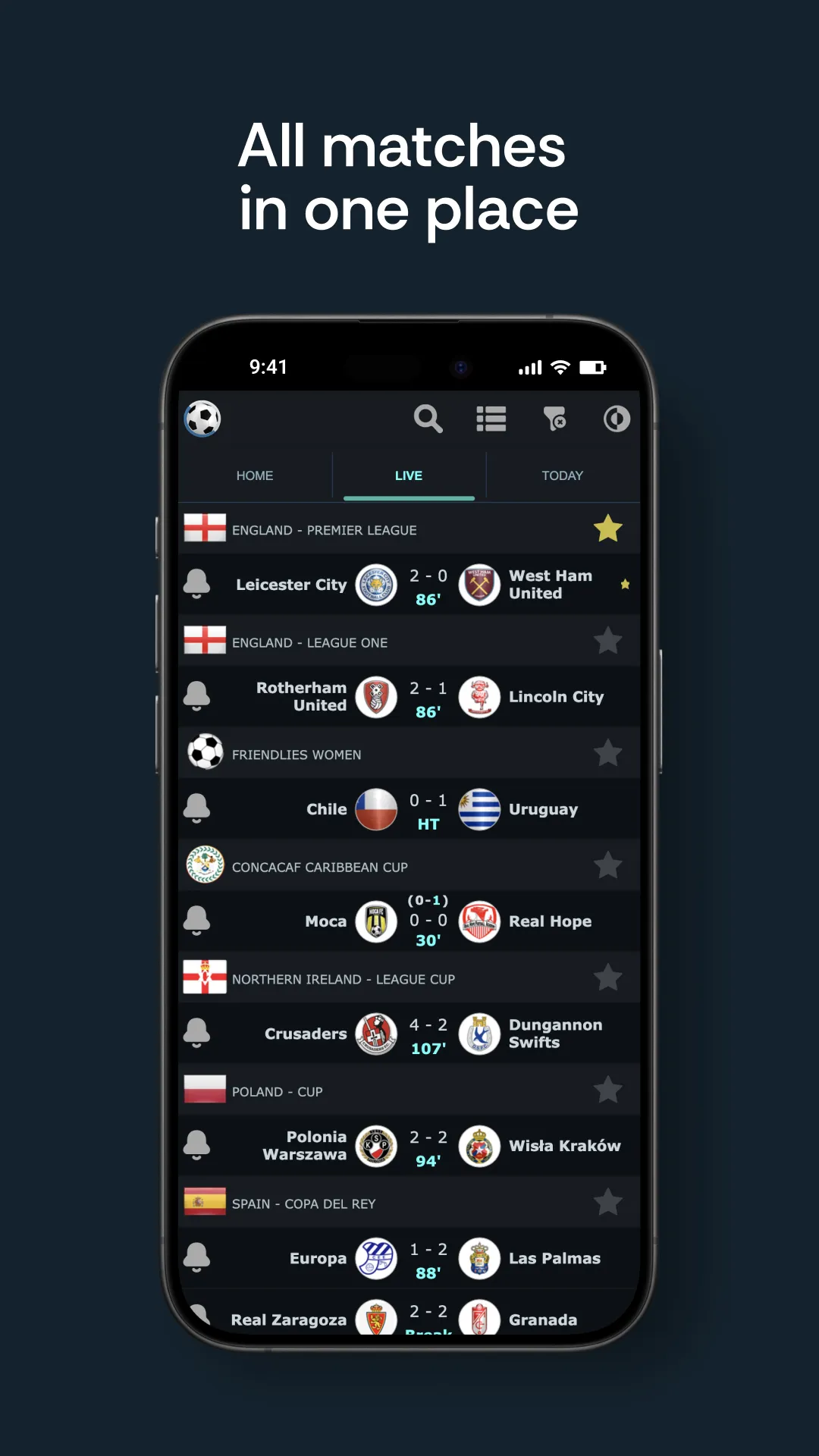 Football Live Scores | Indus Appstore | Screenshot