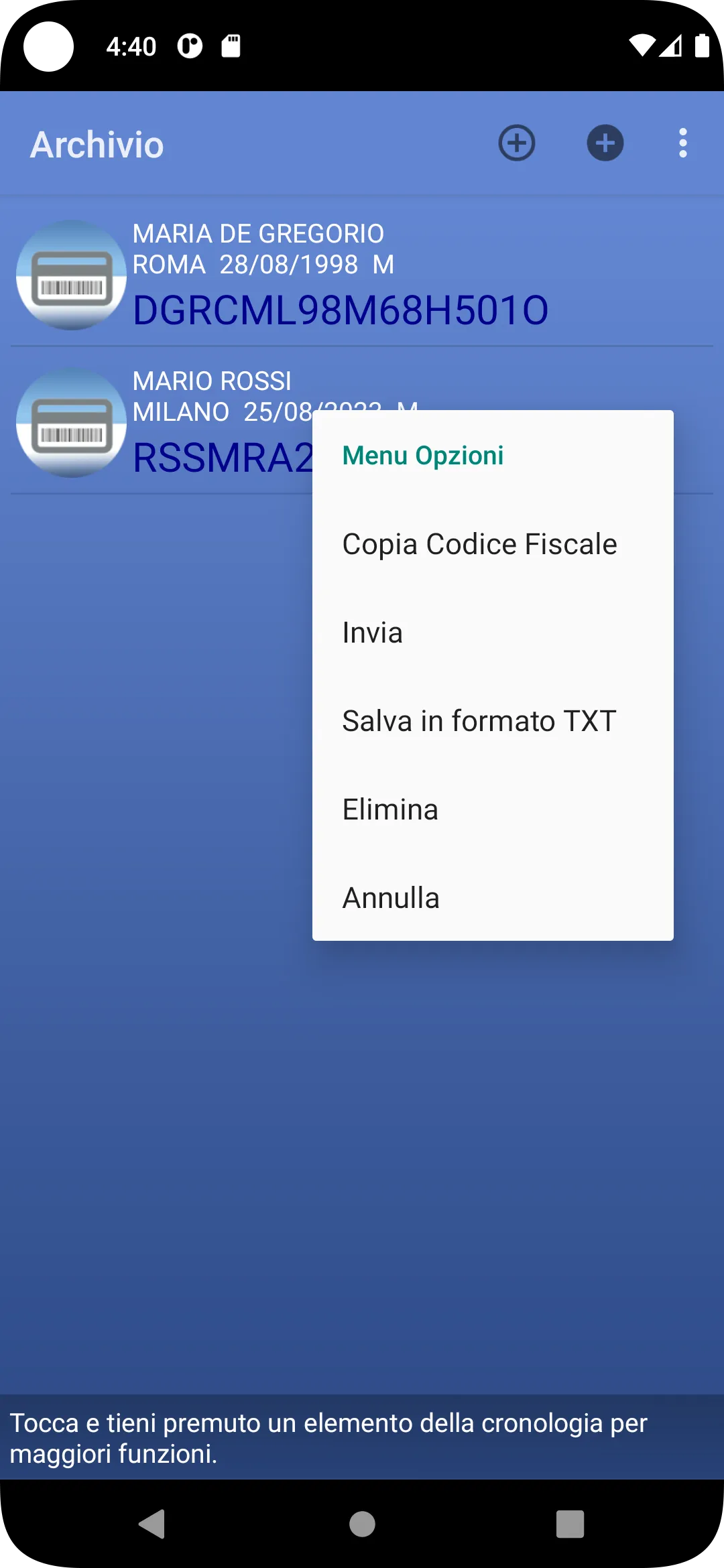 Archivio Tessera | Indus Appstore | Screenshot