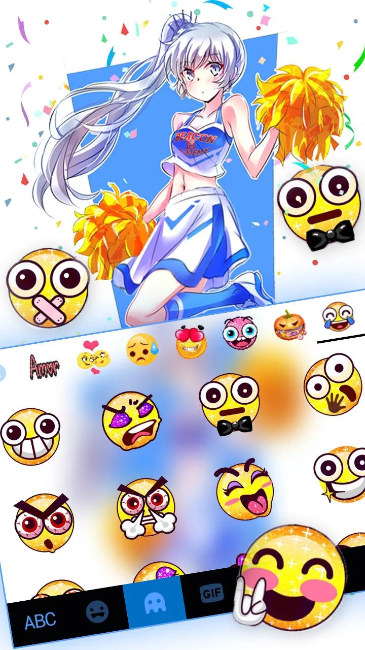 Cute Cheerleader Keyboard Them | Indus Appstore | Screenshot