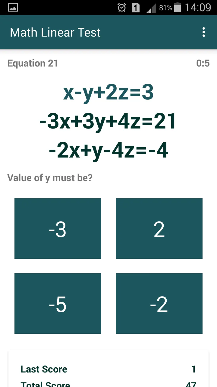 Math Linear Test | Indus Appstore | Screenshot