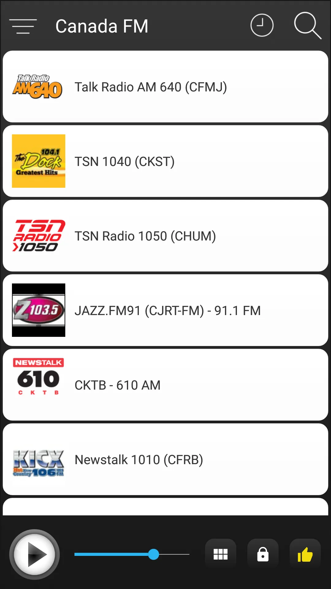 Canada Radio FM AM Music | Indus Appstore | Screenshot