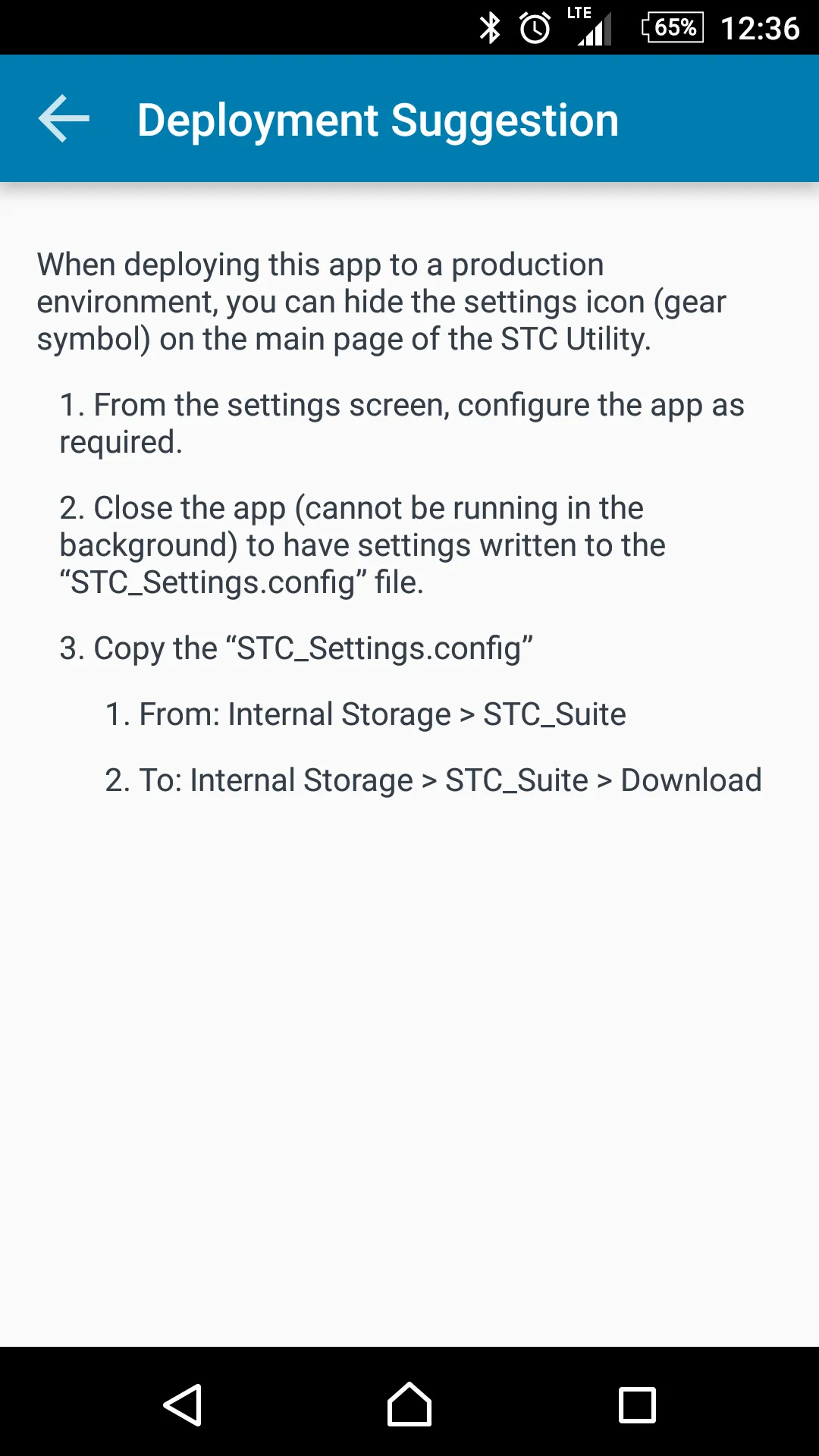 Scan-To-Connect (STC) Utility | Indus Appstore | Screenshot