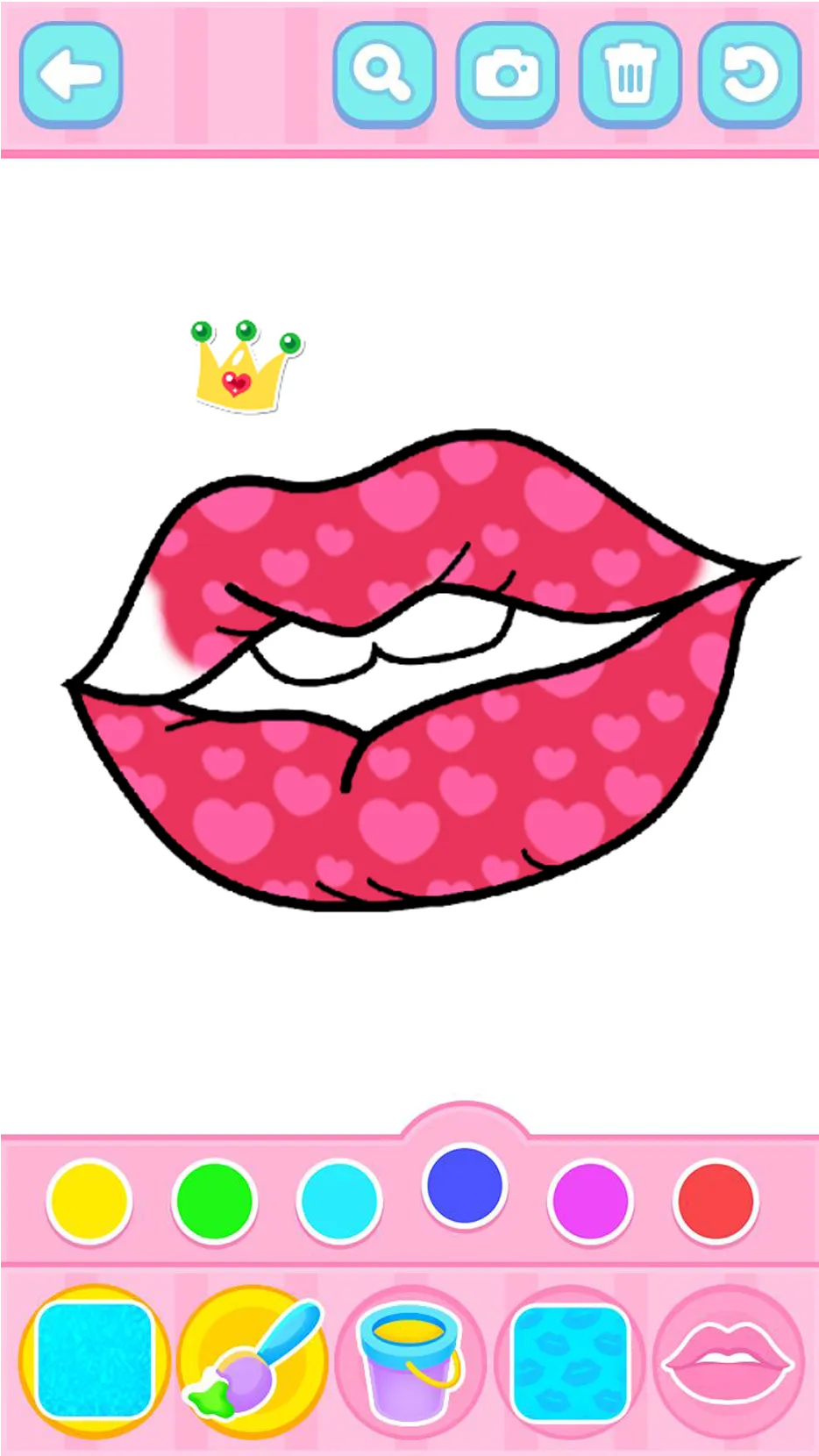 Glitter Lips coloring | Indus Appstore | Screenshot