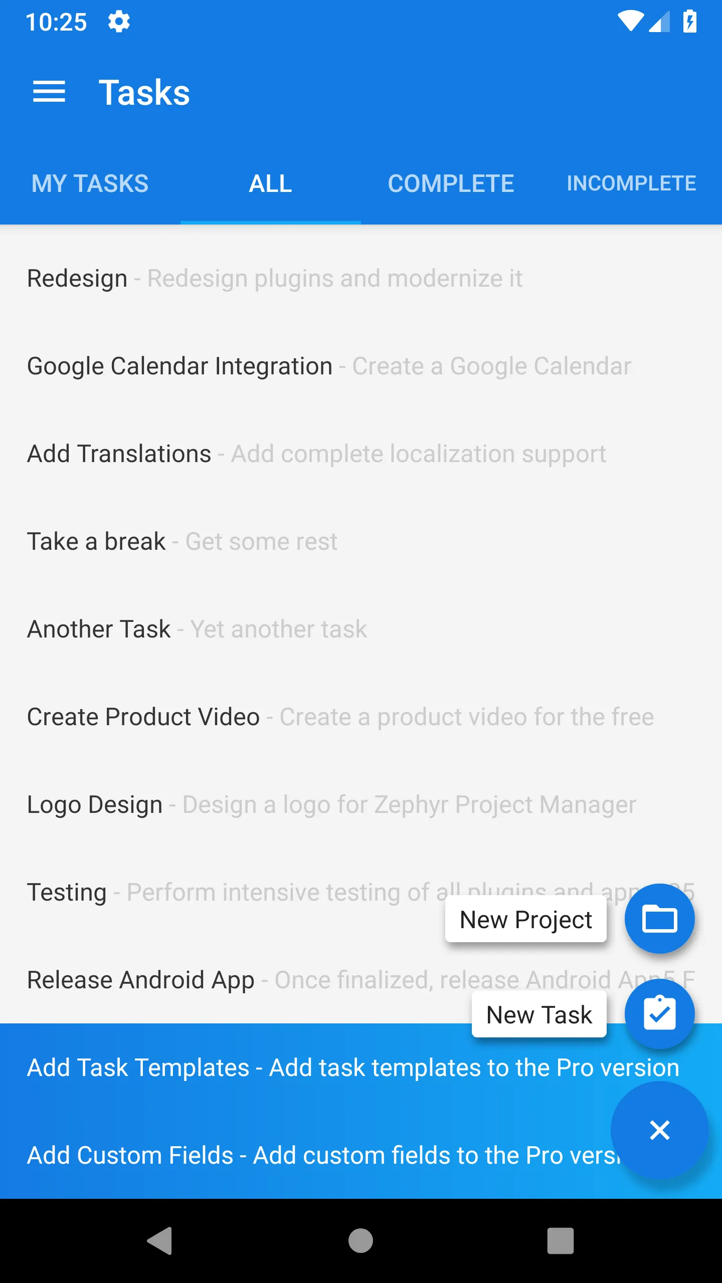 Zephyr Project Manager | Indus Appstore | Screenshot