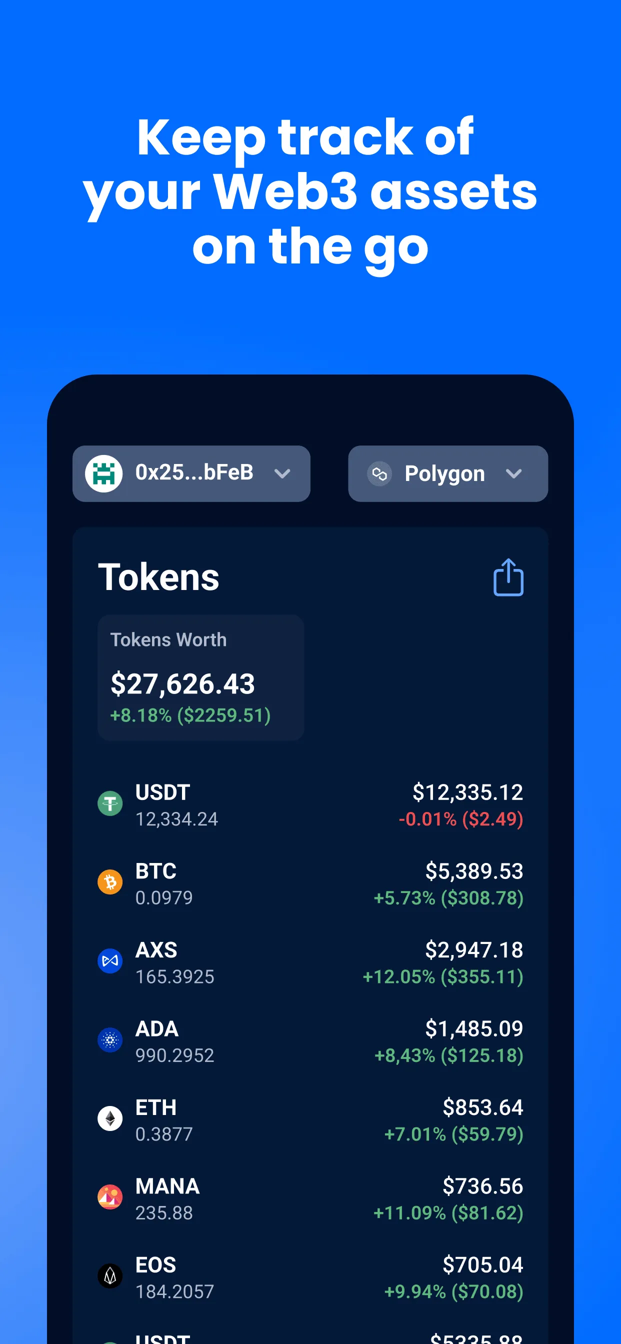 DappRadar: Web3 NFT Portfolio | Indus Appstore | Screenshot