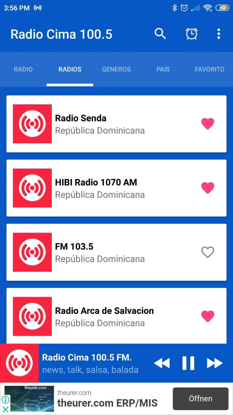 Radio Cima 100.5 FM Merengue | Indus Appstore | Screenshot