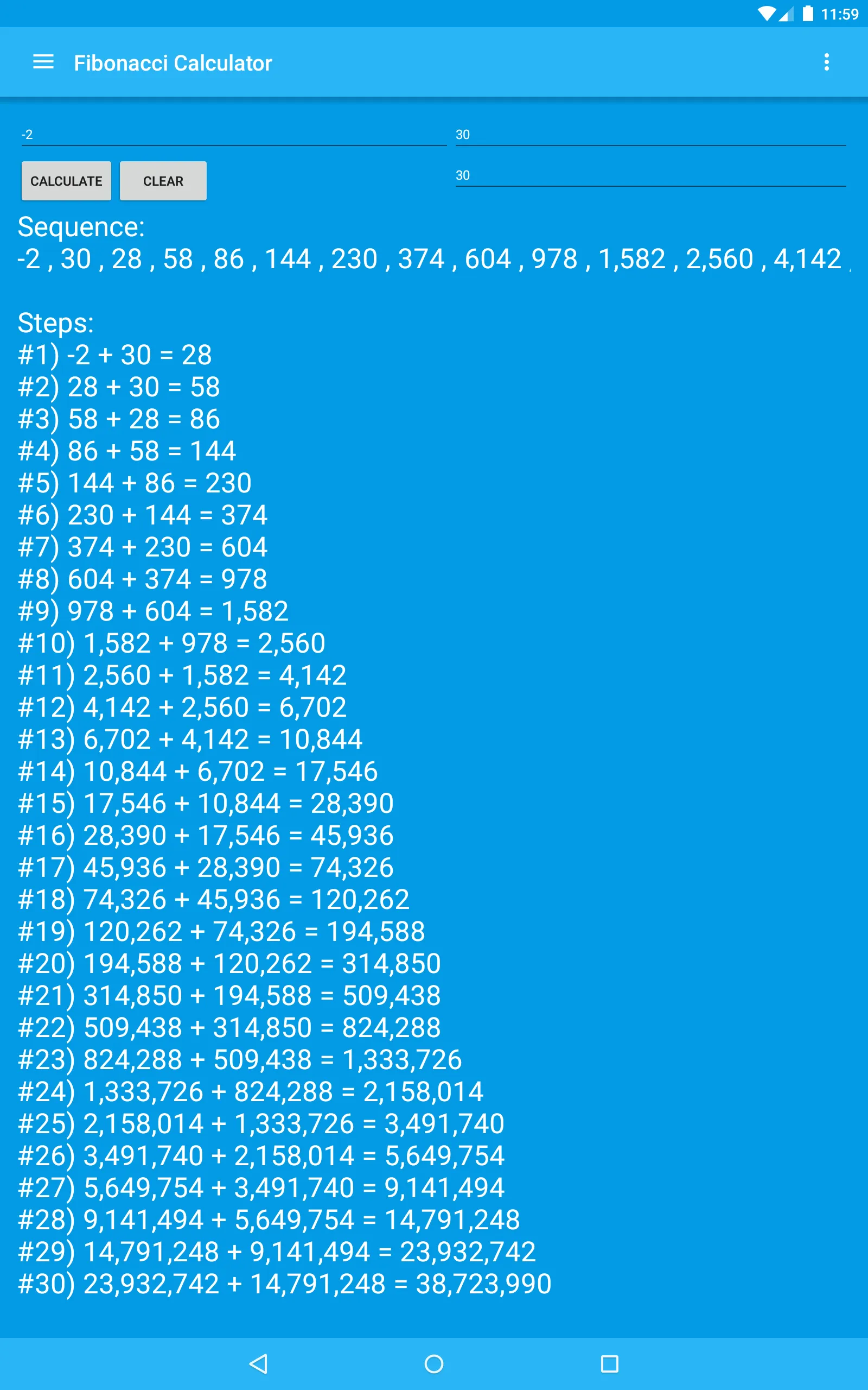 Fibonacci Calculator | Indus Appstore | Screenshot