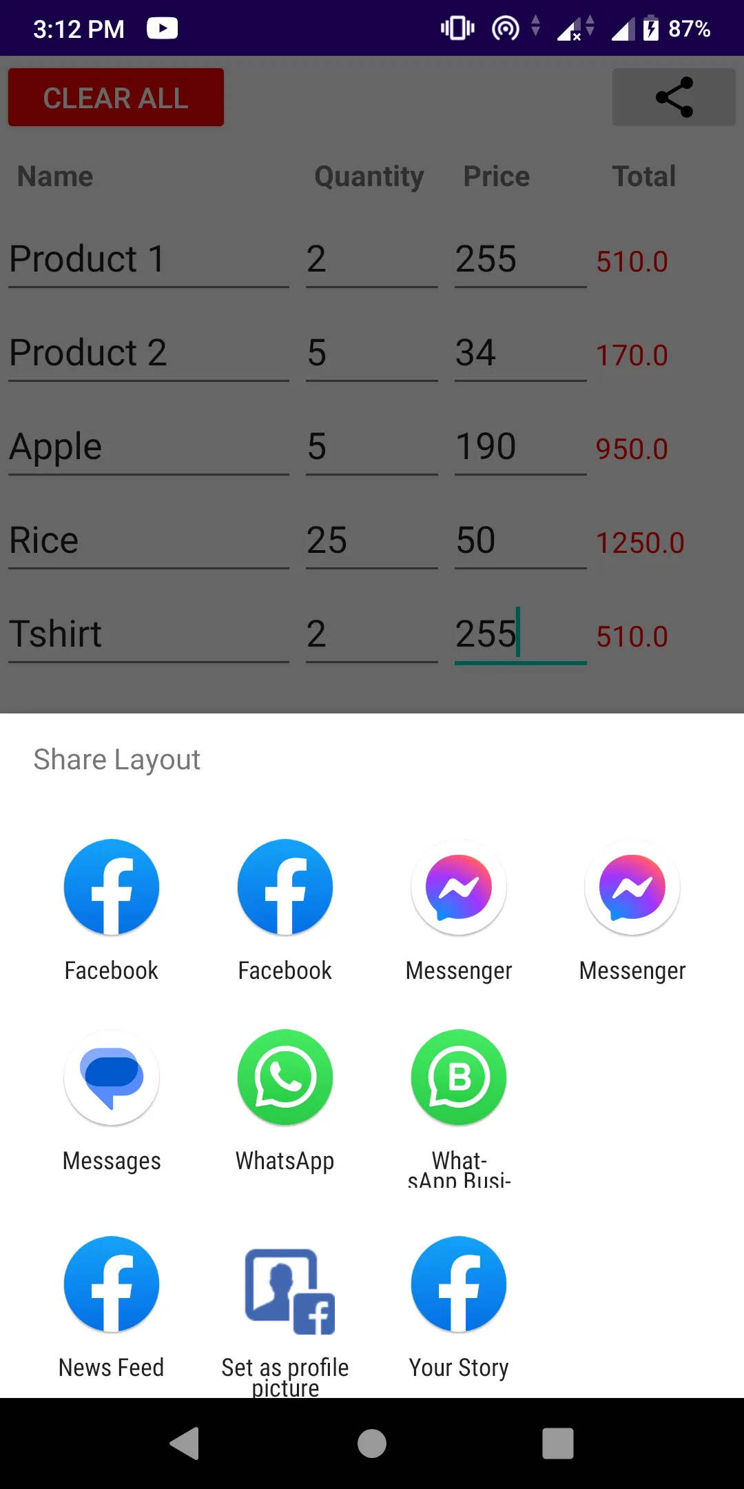 Easy List Calculator And Bills | Indus Appstore | Screenshot