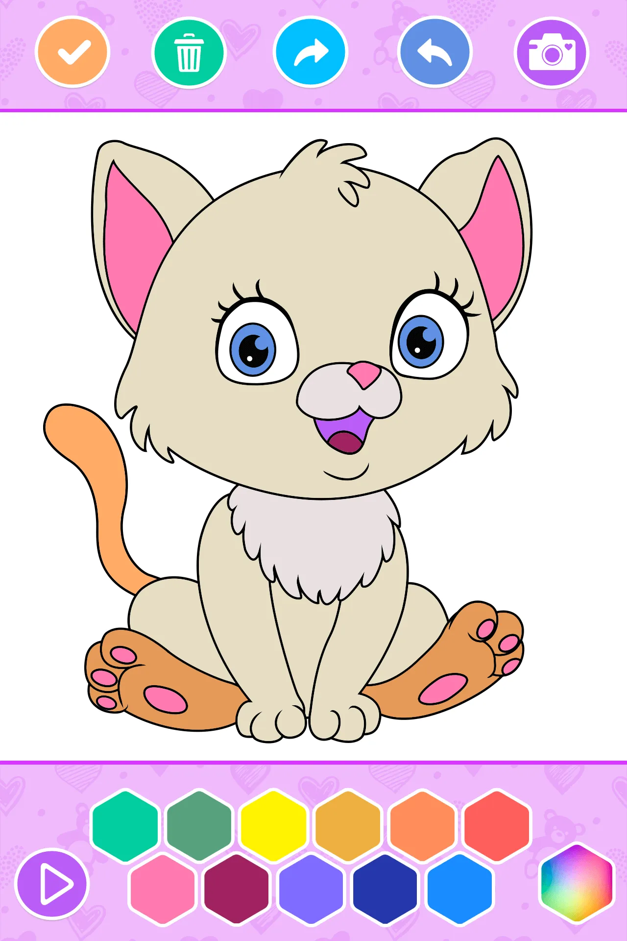 Cute Cat Coloring Book | Indus Appstore | Screenshot