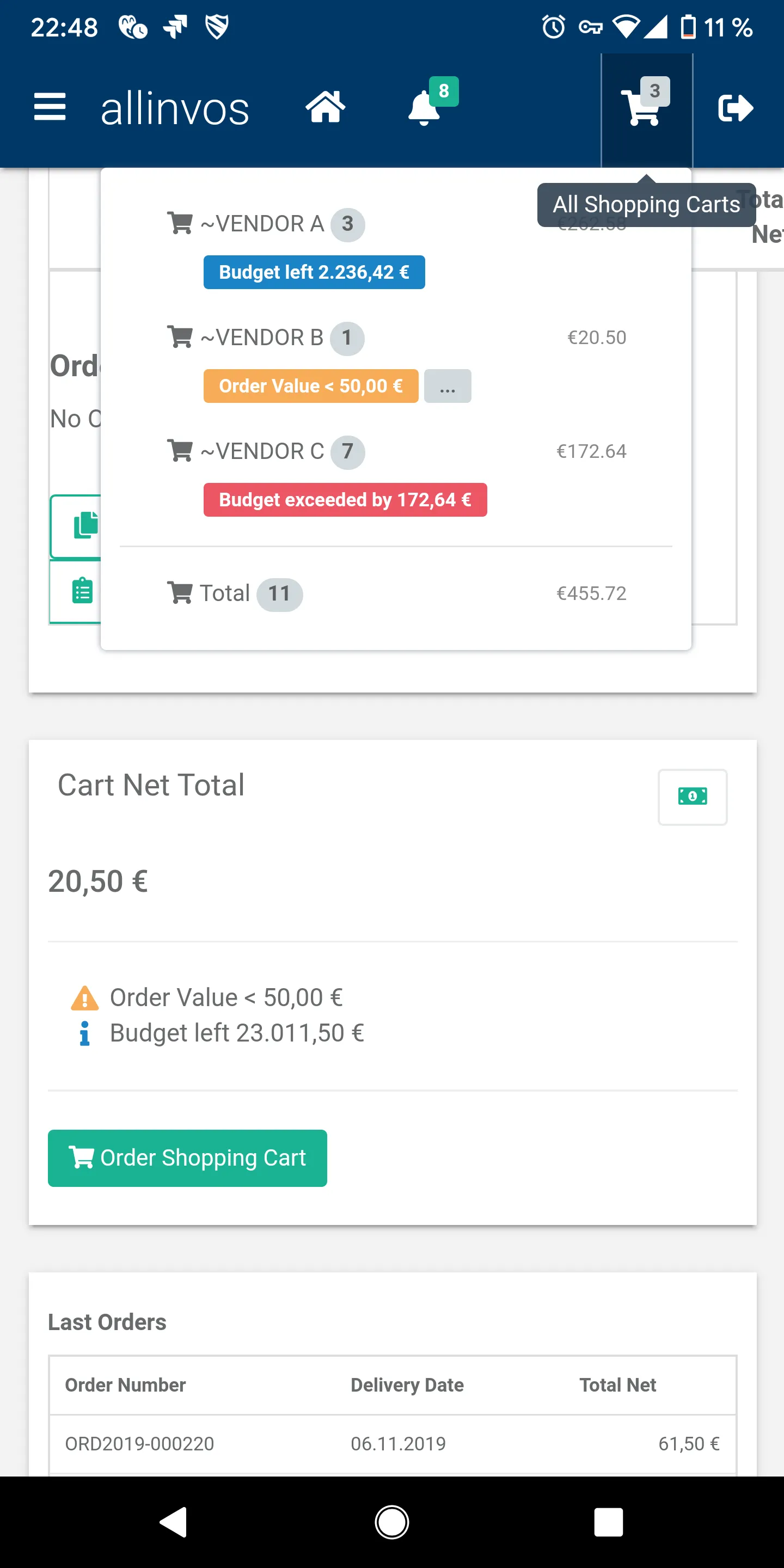 allinvos Order | Indus Appstore | Screenshot